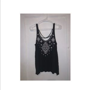 AEROPASTAL BLACK AND WHITE TANK TOP